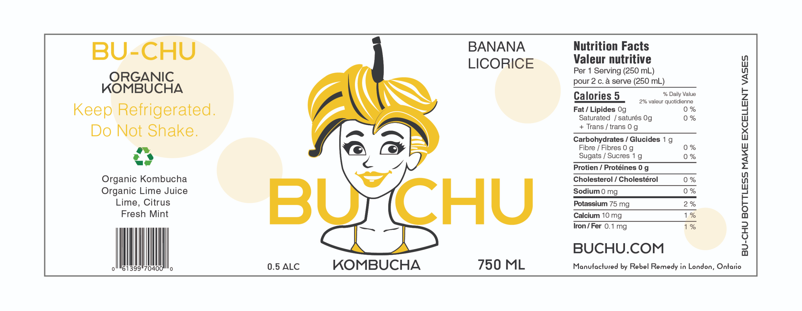 Banana & Licorice label design